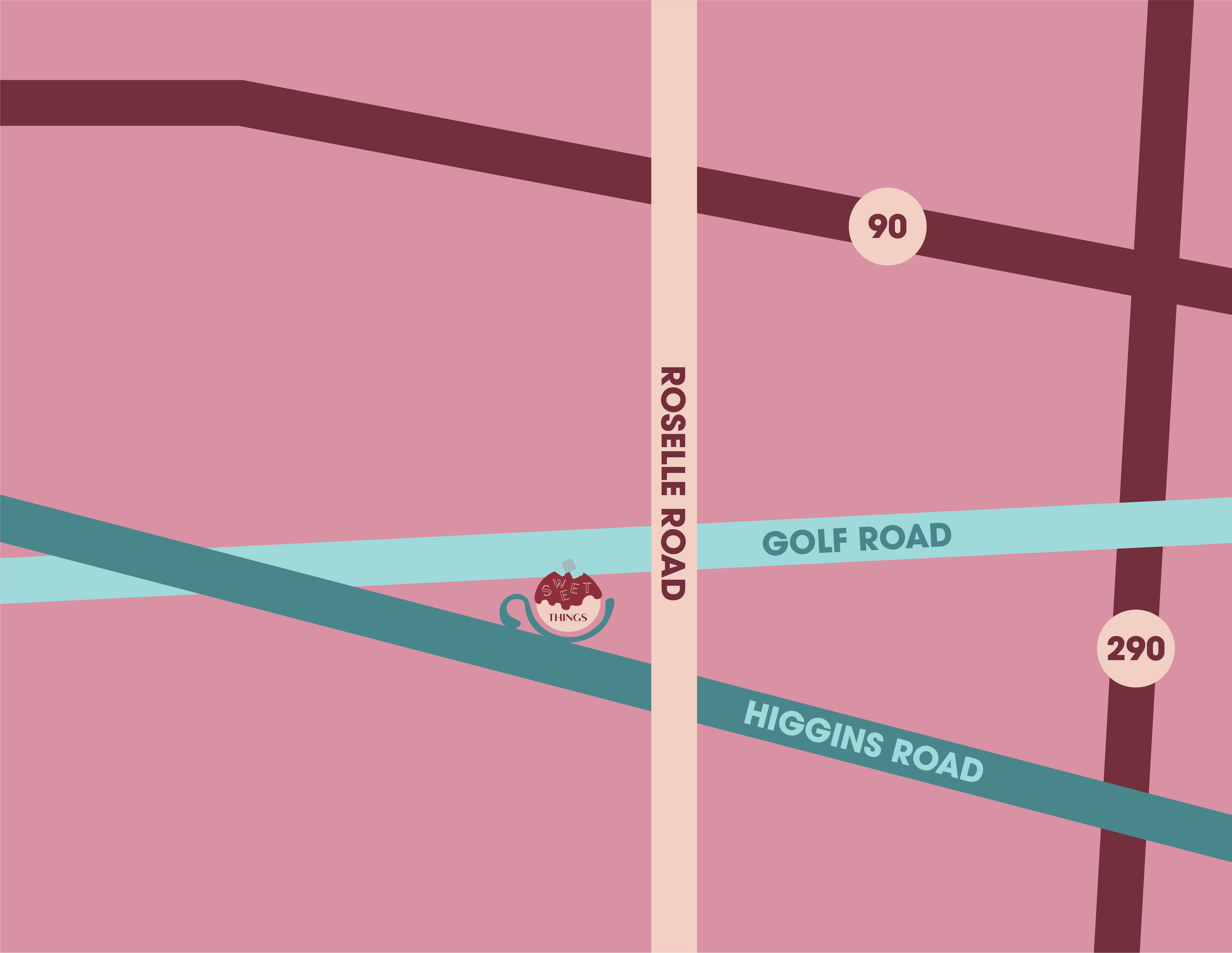 Sweet Things map illustration